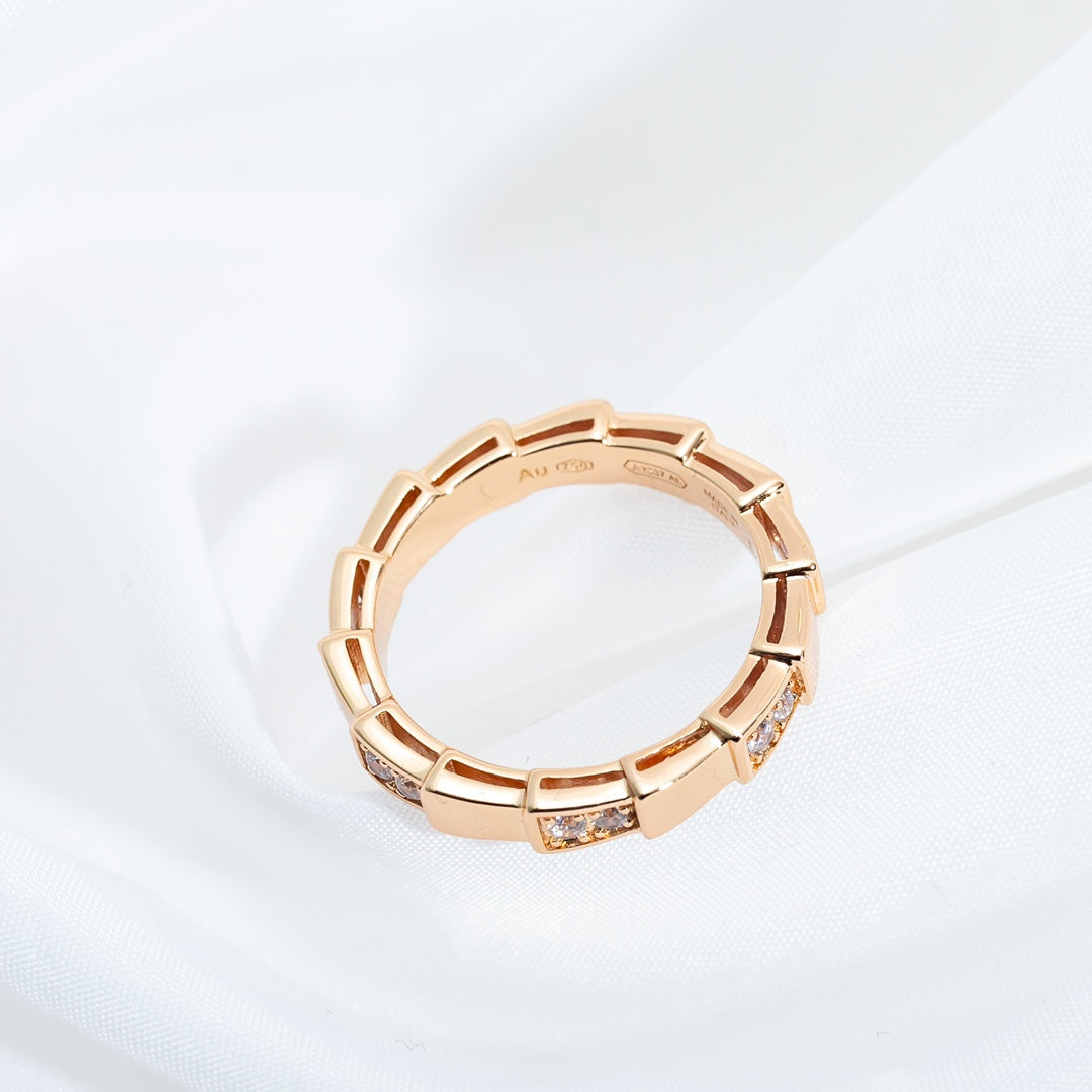 [Love's Uplift]SERPENTI RING PINK GOLD  3MM