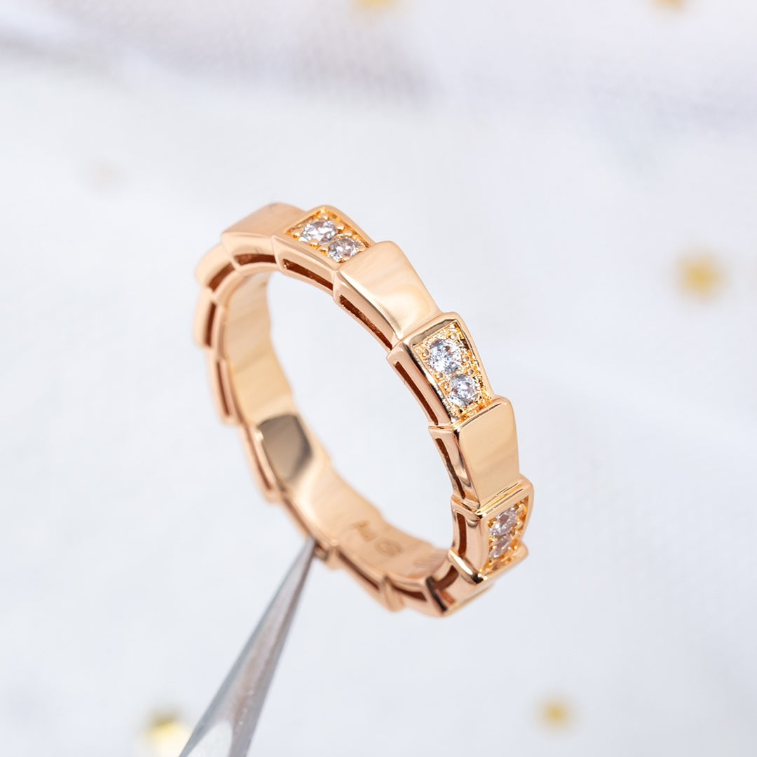 [Love's Uplift]SERPENTI RING PINK GOLD  3MM