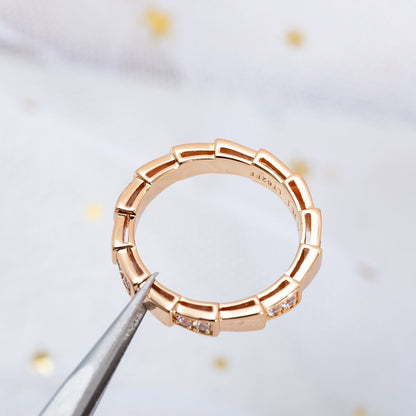 [Love's Uplift]SERPENTI RING PINK GOLD  3MM