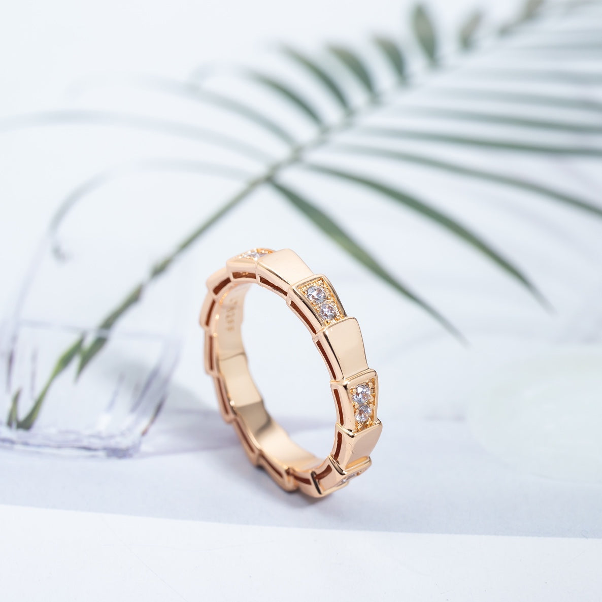 [Love's Uplift]SERPENTI RING PINK GOLD  3MM