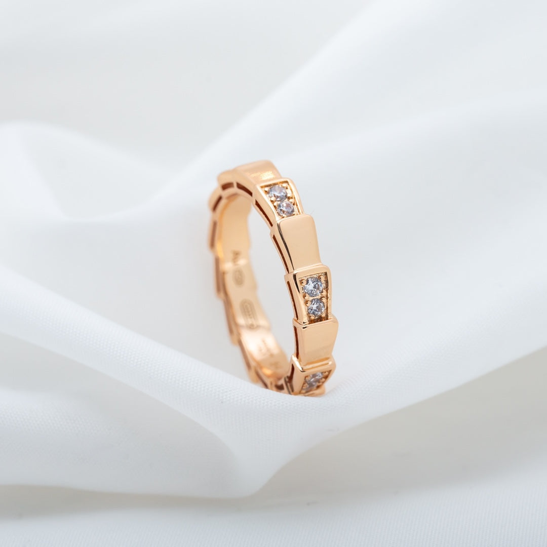 [Love's Uplift]SERPENTI RING PINK GOLD  3MM