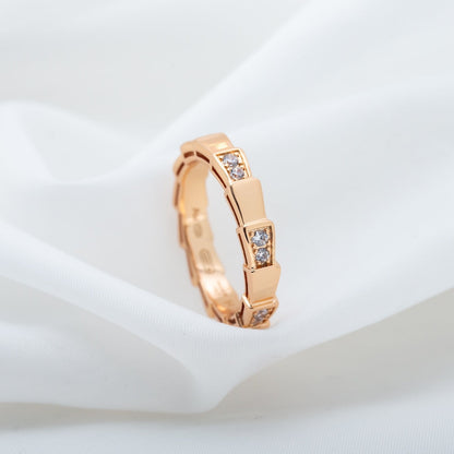 [Love's Uplift]SERPENTI RING PINK GOLD  3MM