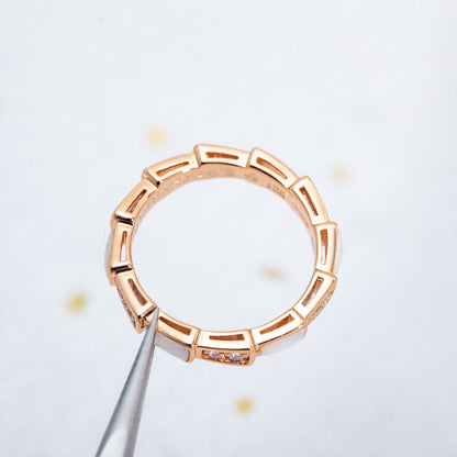 [Love's Uplift]SERPENTI RING PINK GOLD DIAMOND MOP 3MM