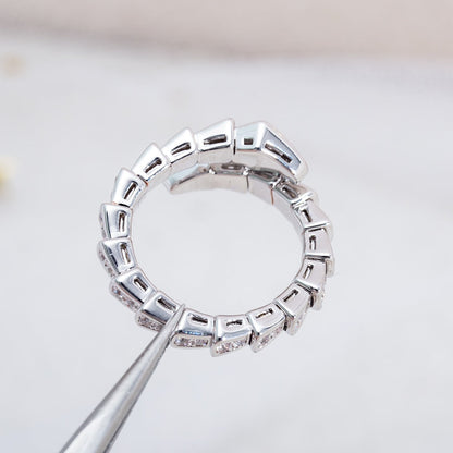 [Love's Uplift]SERPENTI RING SILVER DIAMOND PAVED 4MM