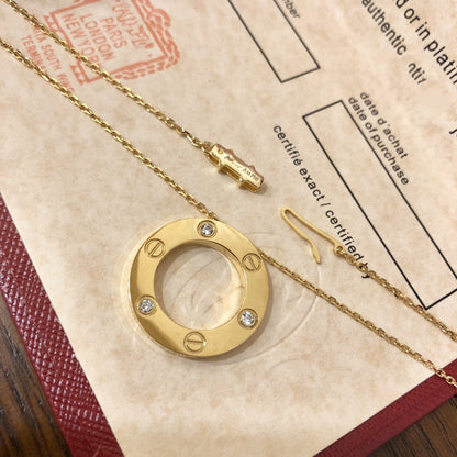 [Love's Uplift]LOVE NECKLACE 16MM 3 DIAMONDS