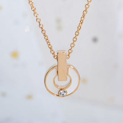 [Love's Uplift]GARI NECKLACE PINK GOLD MOP