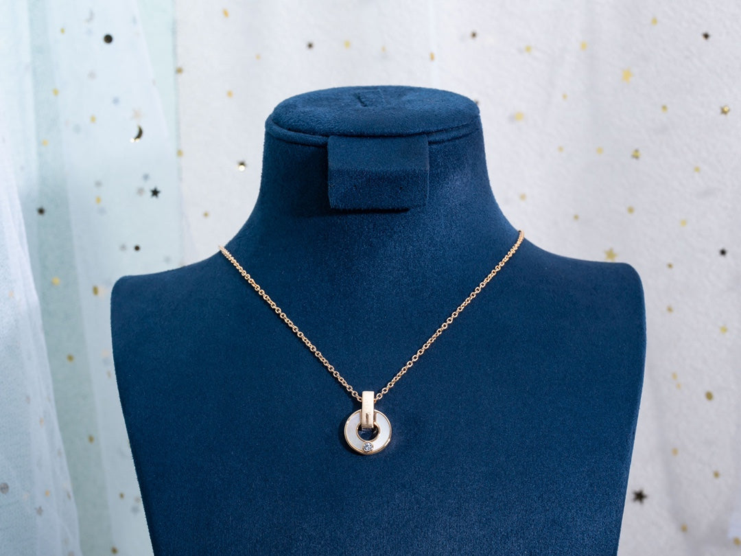 [Love's Uplift]GARI NECKLACE PINK GOLD MOP