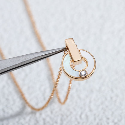 [Love's Uplift]GARI NECKLACE PINK GOLD MOP
