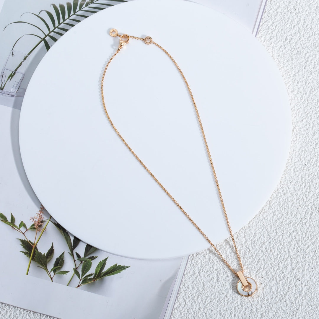 [Love's Uplift]GARI NECKLACE PINK GOLD MOP