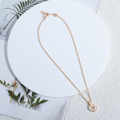 [Love's Uplift]GARI NECKLACE PINK GOLD MOP