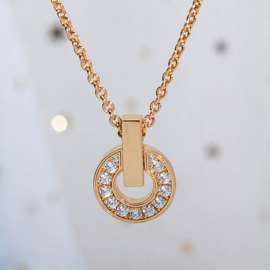 [Love's Uplift]GARI NECKLACE PINK GOLD DIAMOND