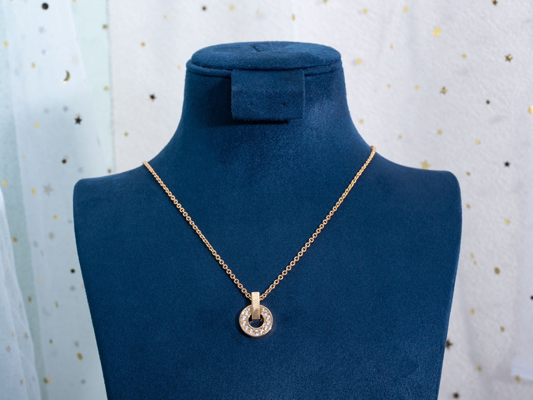 [Love's Uplift]GARI NECKLACE PINK GOLD DIAMOND