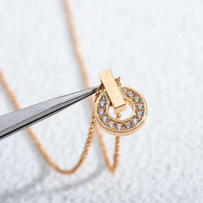 [Love's Uplift]GARI NECKLACE PINK GOLD DIAMOND