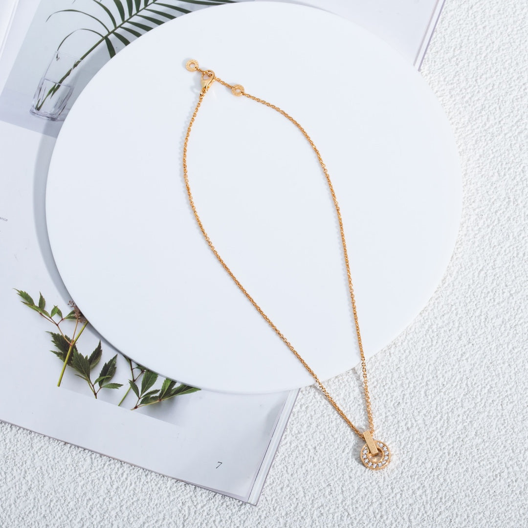 [Love's Uplift]GARI NECKLACE PINK GOLD DIAMOND