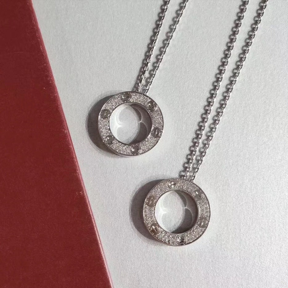 [Love's Uplift]LOVE NECKLACE ADJUSTABLE SILVER