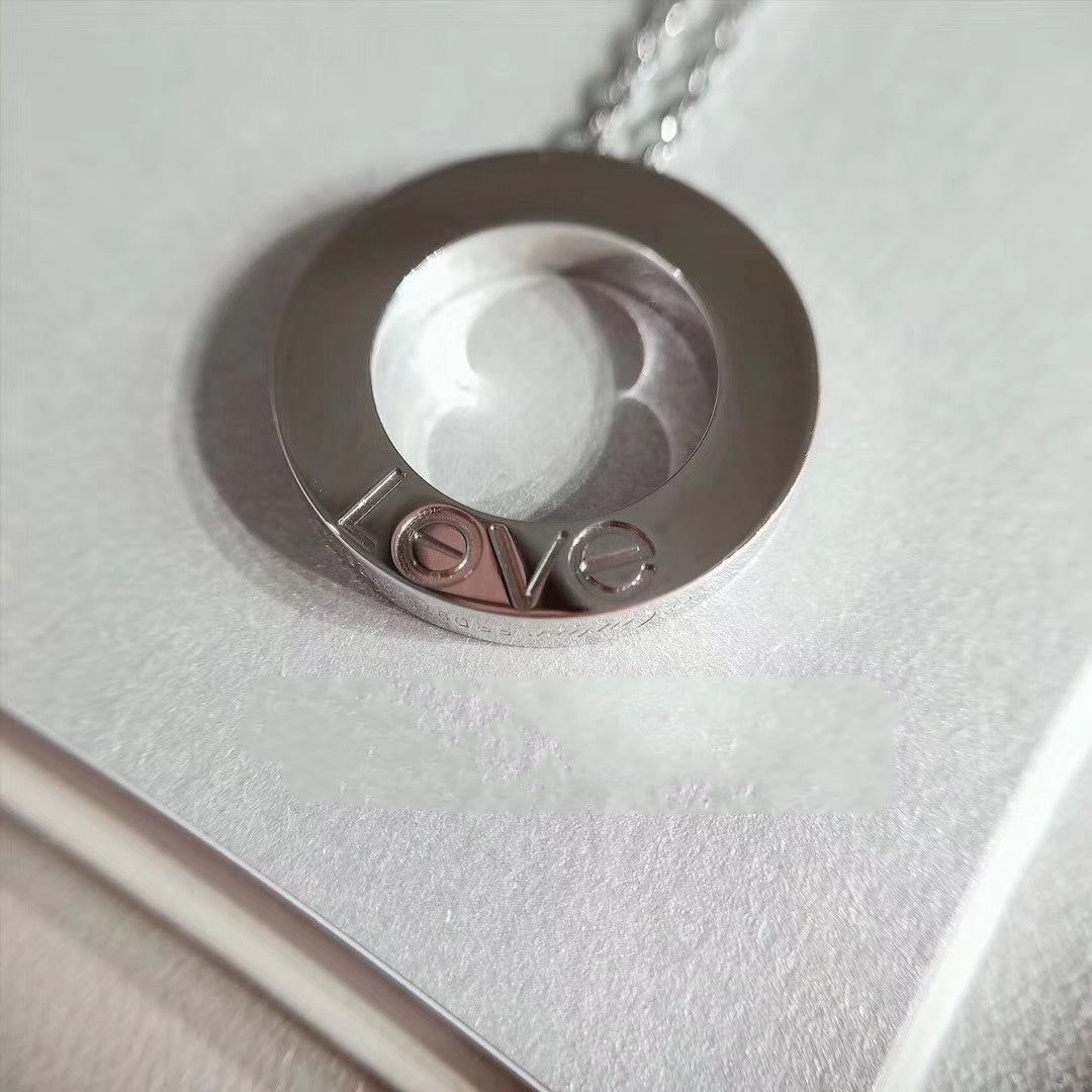 [Love's Uplift]LOVE NECKLACE ADJUSTABLE SILVER