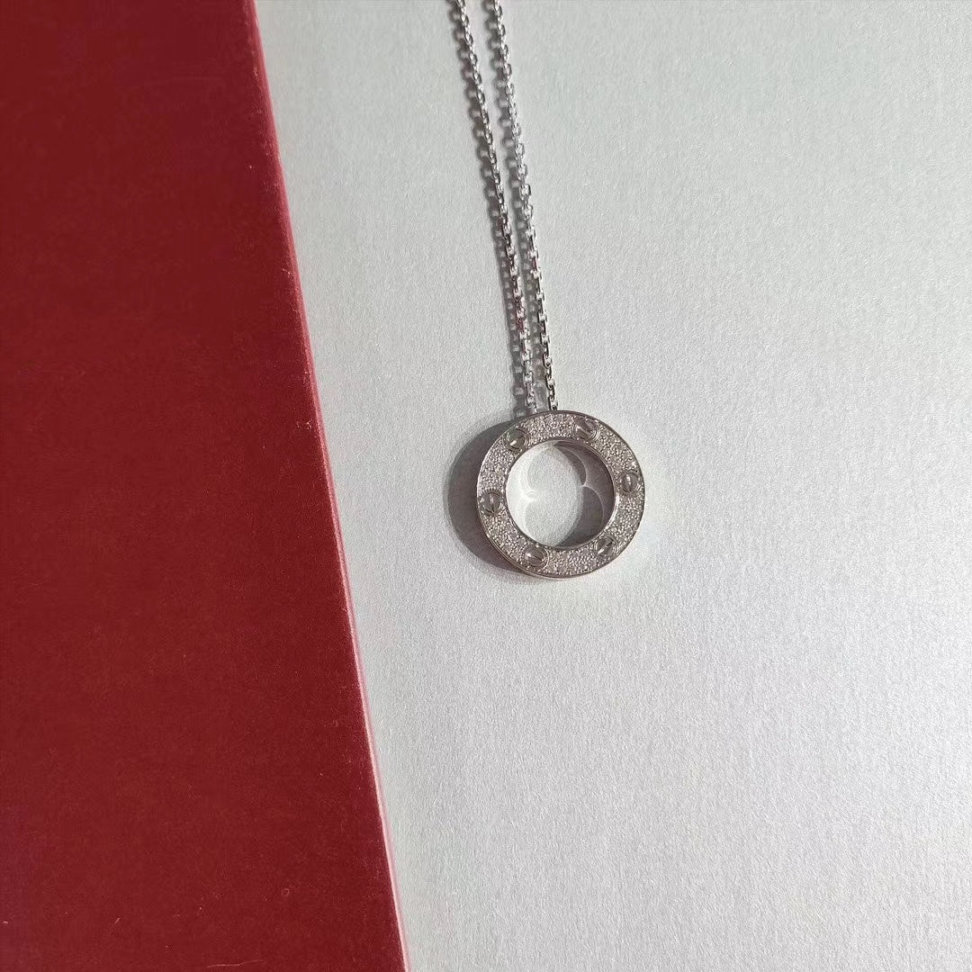 [Love's Uplift]LOVE NECKLACE ADJUSTABLE SILVER