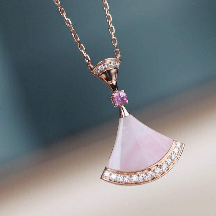 [Love's Uplift]DREAM NECKLACE PINK MOP DIAMOND
