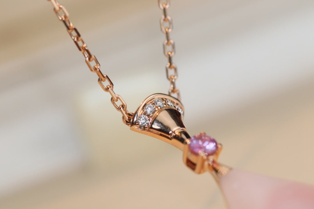 [Love's Uplift]DREAM NECKLACE PINK MOP DIAMOND