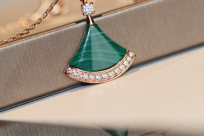 [Love's Uplift]DREAM NECKLACE MALACHITE DIAMOND