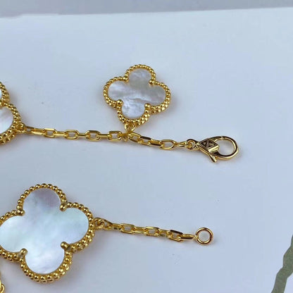 [Love's Uplift]MAGIC CLOVER MOP GOLD BRACELET 5 MOTIFS