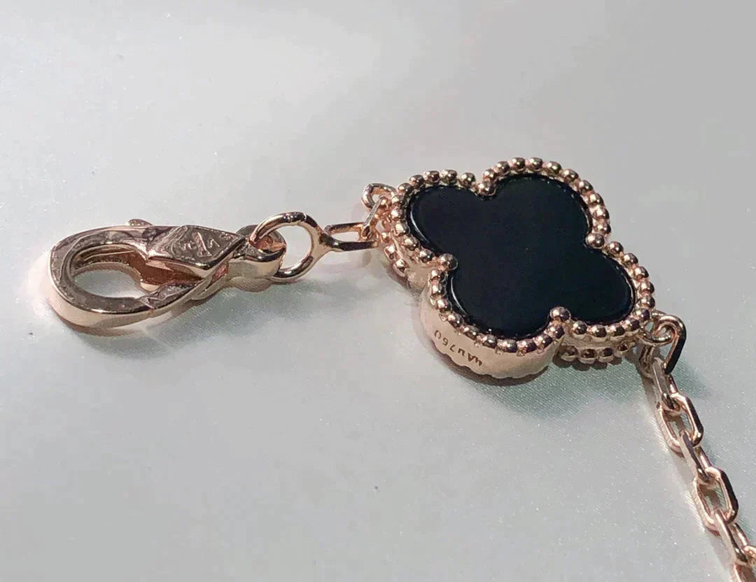 [Love's Uplift]CLOVER 5 MOTIFS MULTICOLOR BRACELET