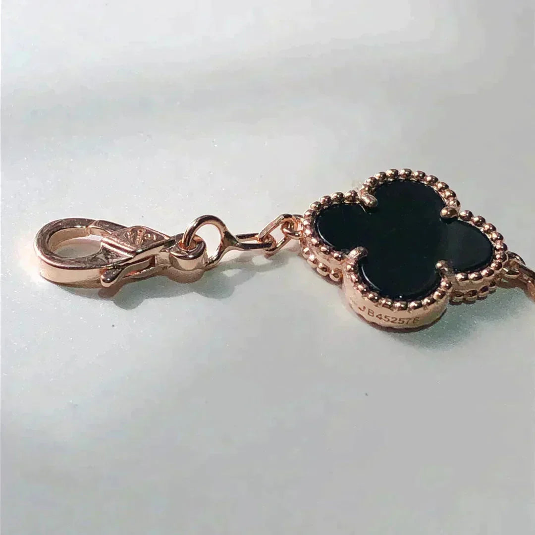 [Love's Uplift]CLOVER 5 MOTIFS MULTICOLOR BRACELET