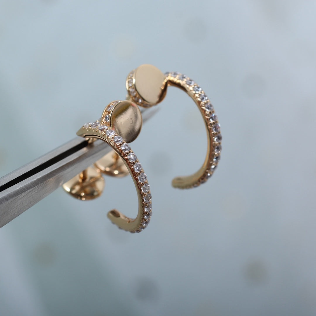 [Love's Uplift]JUSTE EARRINGS 12.75MM PINK GOLD DIAMOND