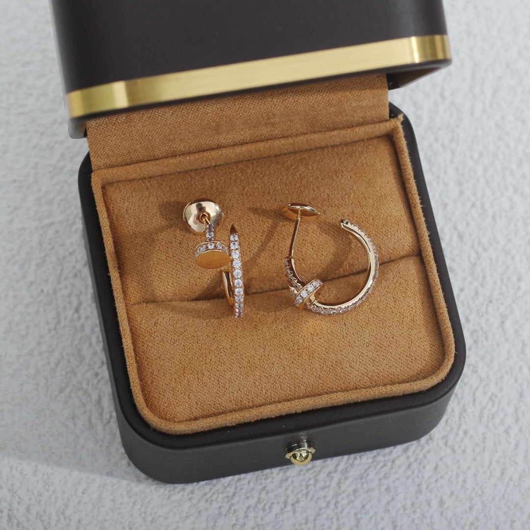 [Love's Uplift]JUSTE EARRINGS 12.75MM PINK GOLD DIAMOND