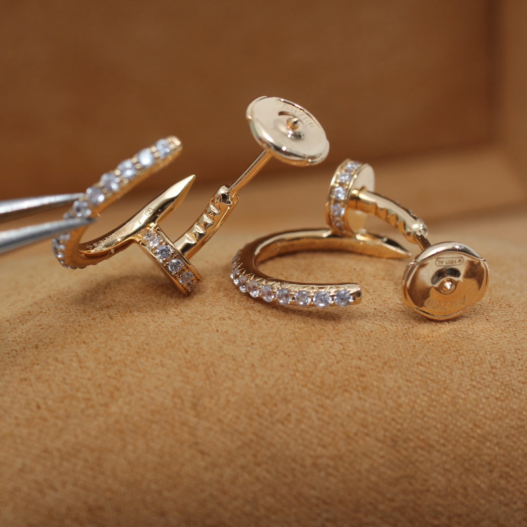 [Love's Uplift]JUSTE EARRINGS 12.75MM PINK GOLD DIAMOND
