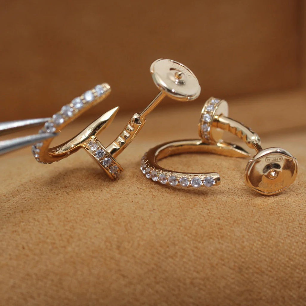 [Love's Uplift]JUSTE FULL DIAMOND SMALL EARRINGS