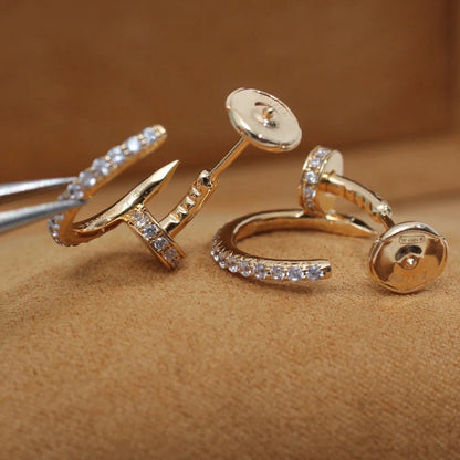 [Love's Uplift]JUSTE FULL DIAMOND SMALL EARRINGS