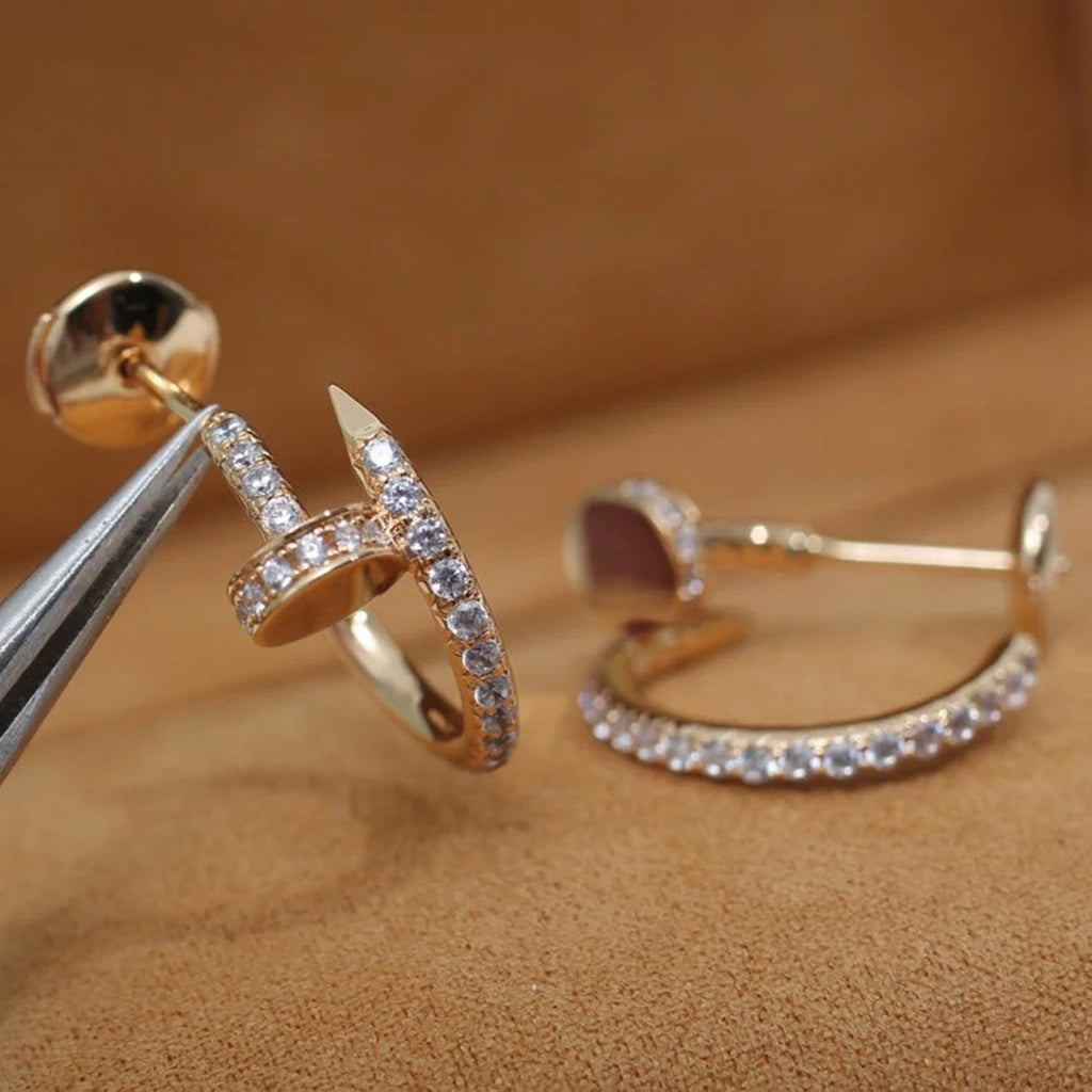 [Love's Uplift]JUSTE FULL DIAMOND SMALL EARRINGS