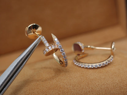 [Love's Uplift]JUSTE EARRINGS 12.75MM PINK GOLD DIAMOND