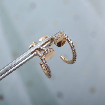 [Love's Uplift]JUSTE EARRINGS 12.75MM PINK GOLD DIAMOND