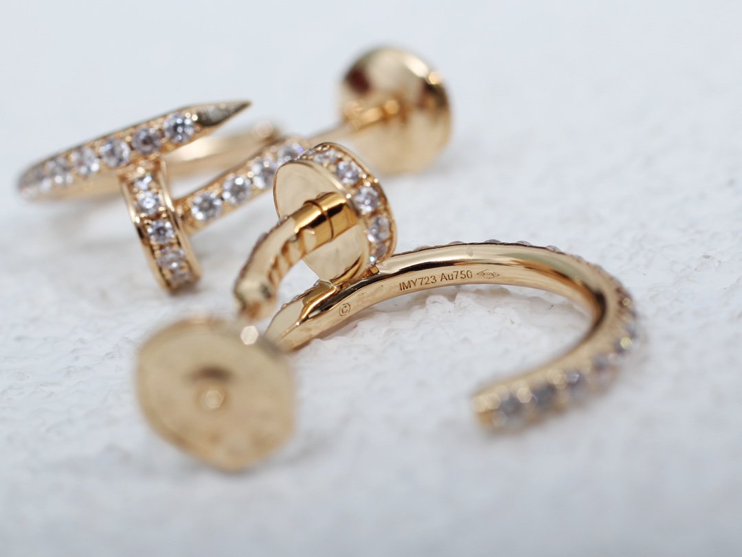 [Love's Uplift]JUSTE EARRINGS 12.75MM PINK GOLD DIAMOND