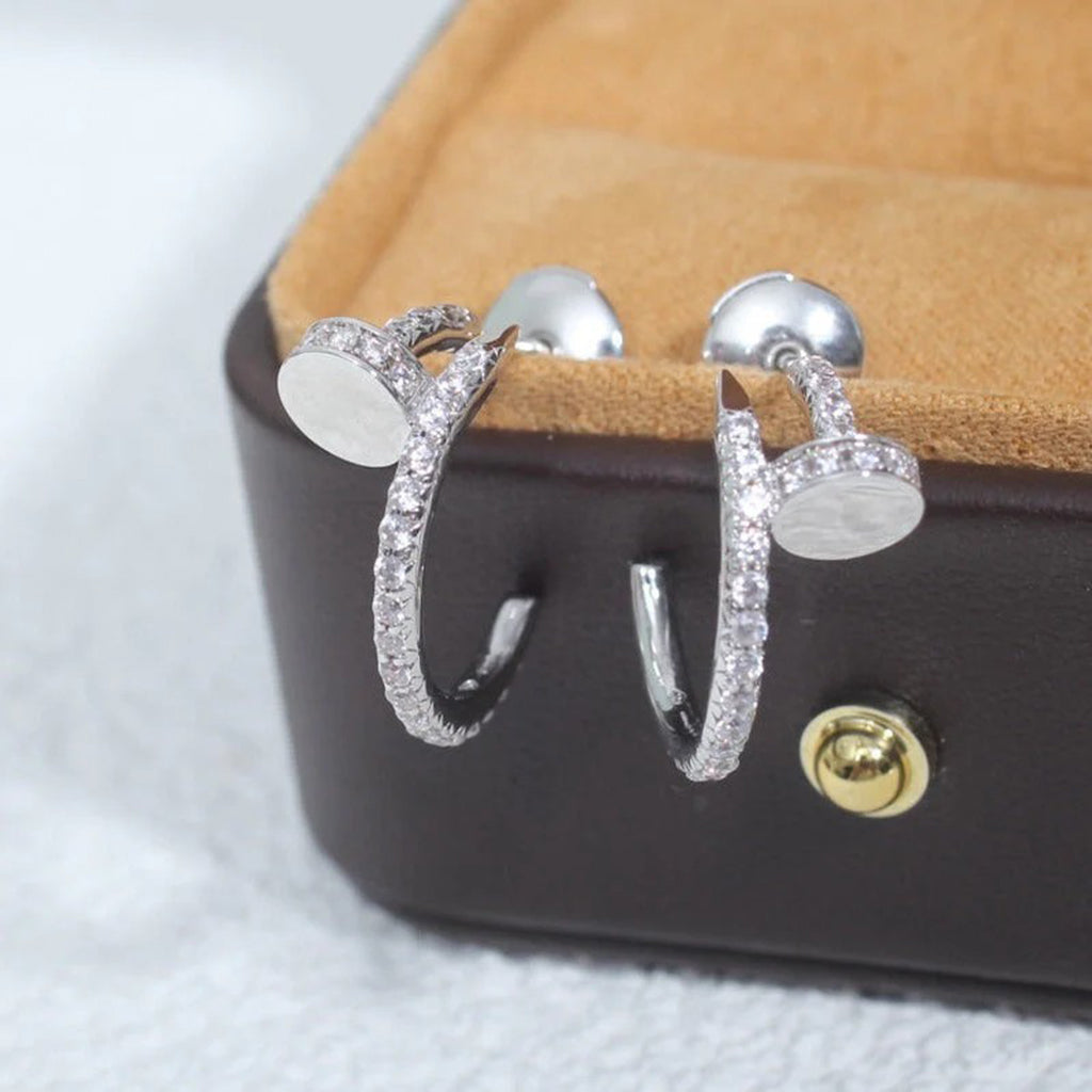 [Love's Uplift]JUSTE FULL DIAMOND SMALL EARRINGS