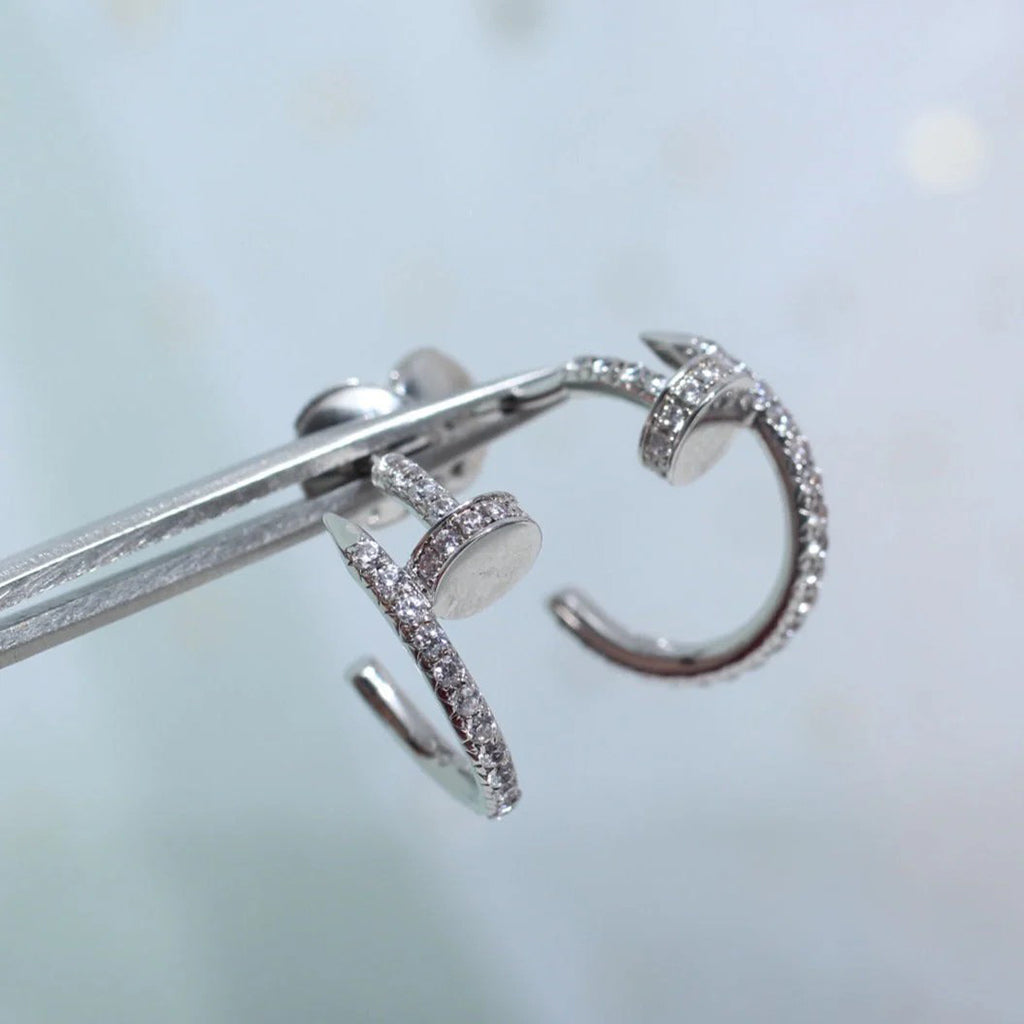 [Love's Uplift]JUSTE FULL DIAMOND SMALL EARRINGS