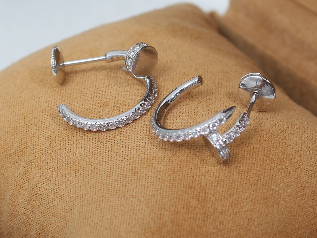 [Love's Uplift]JUSTE EARRINGS 12.75MM SILVER DIAMOND