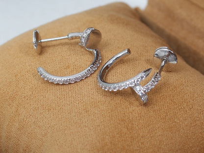 [Love's Uplift]JUSTE EARRINGS 12.75MM SILVER DIAMOND