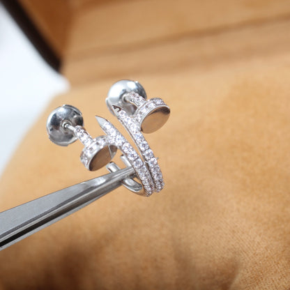[Love's Uplift]JUSTE EARRINGS 12.75MM SILVER DIAMOND