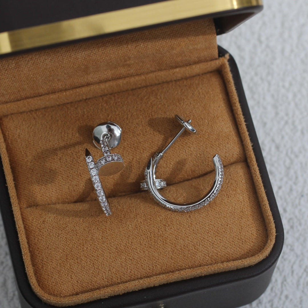 [Love's Uplift]JUSTE EARRINGS 12.75MM SILVER DIAMOND
