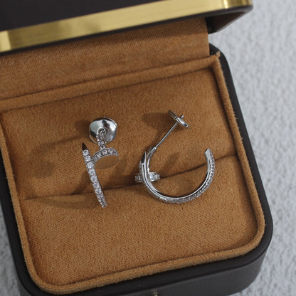 [Love's Uplift]JUSTE EARRINGS 12.75MM SILVER DIAMOND