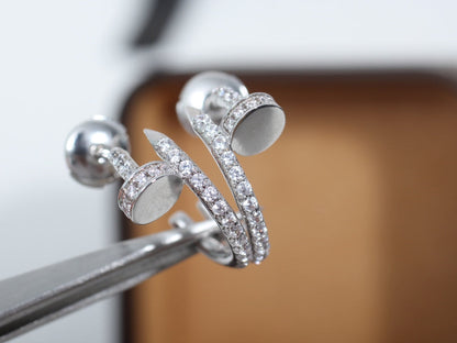 [Love's Uplift]JUSTE EARRINGS 12.75MM SILVER DIAMOND
