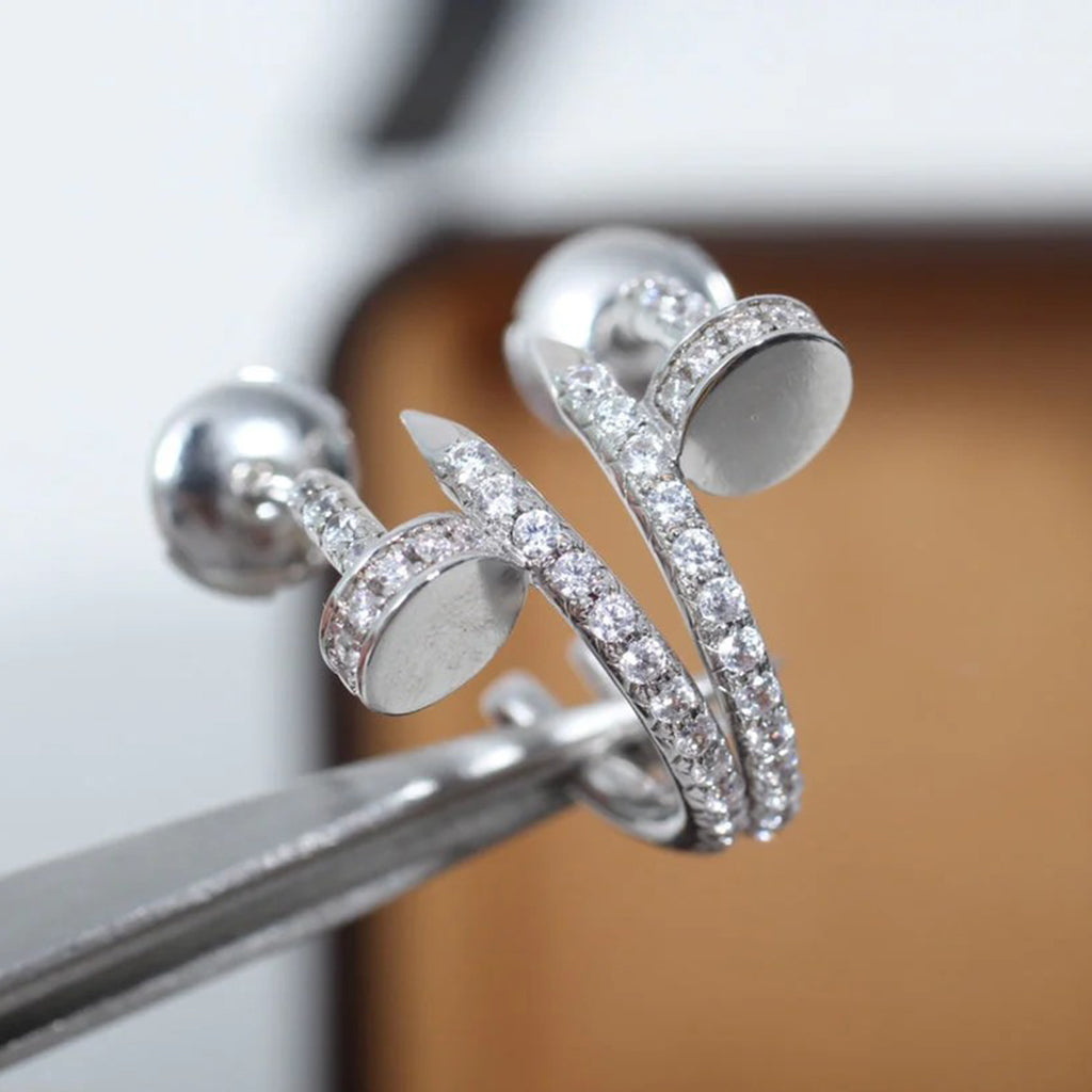 [Love's Uplift]JUSTE FULL DIAMOND SMALL EARRINGS