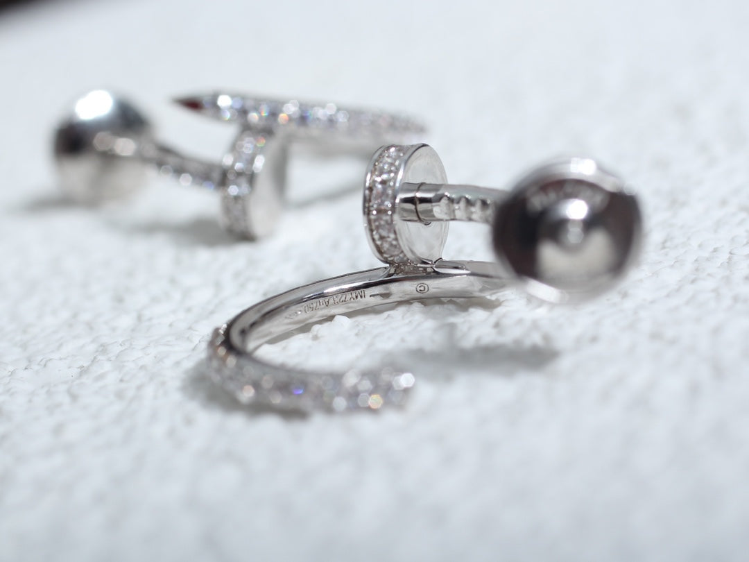 [Love's Uplift]JUSTE EARRINGS 12.75MM SILVER DIAMOND