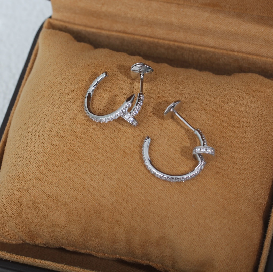 [Love's Uplift]JUSTE EARRINGS 12.75MM SILVER DIAMOND