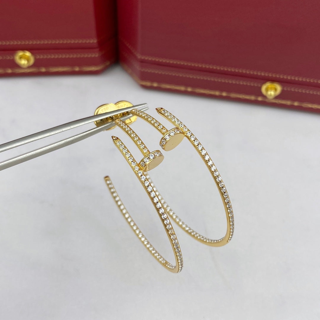 [Love's Uplift]JUSTE EARRINGS FULL DIAMONDS 1.8MM