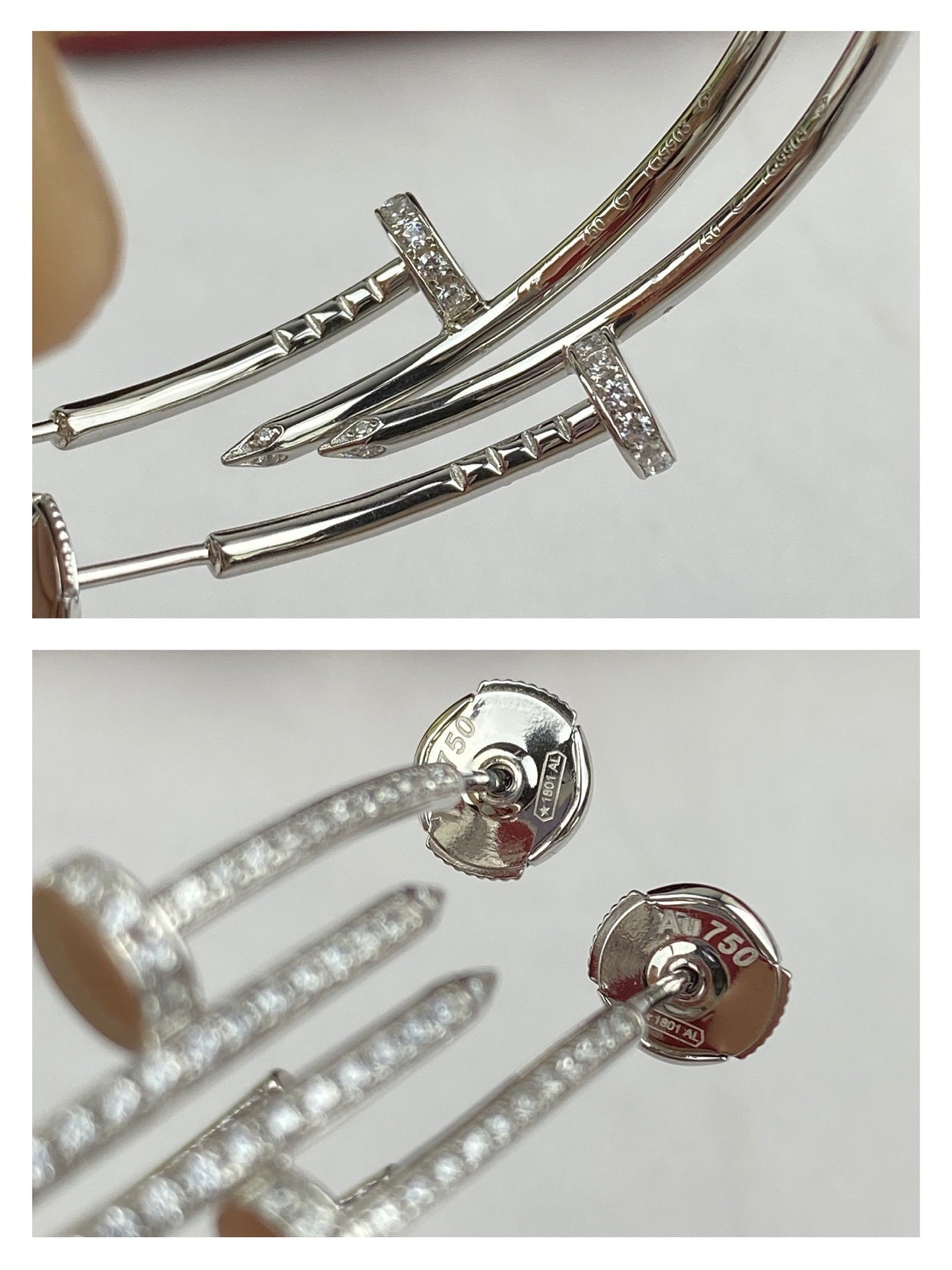 [Love's Uplift]JUSTE EARRINGS FULL DIAMONDS 1.8MM