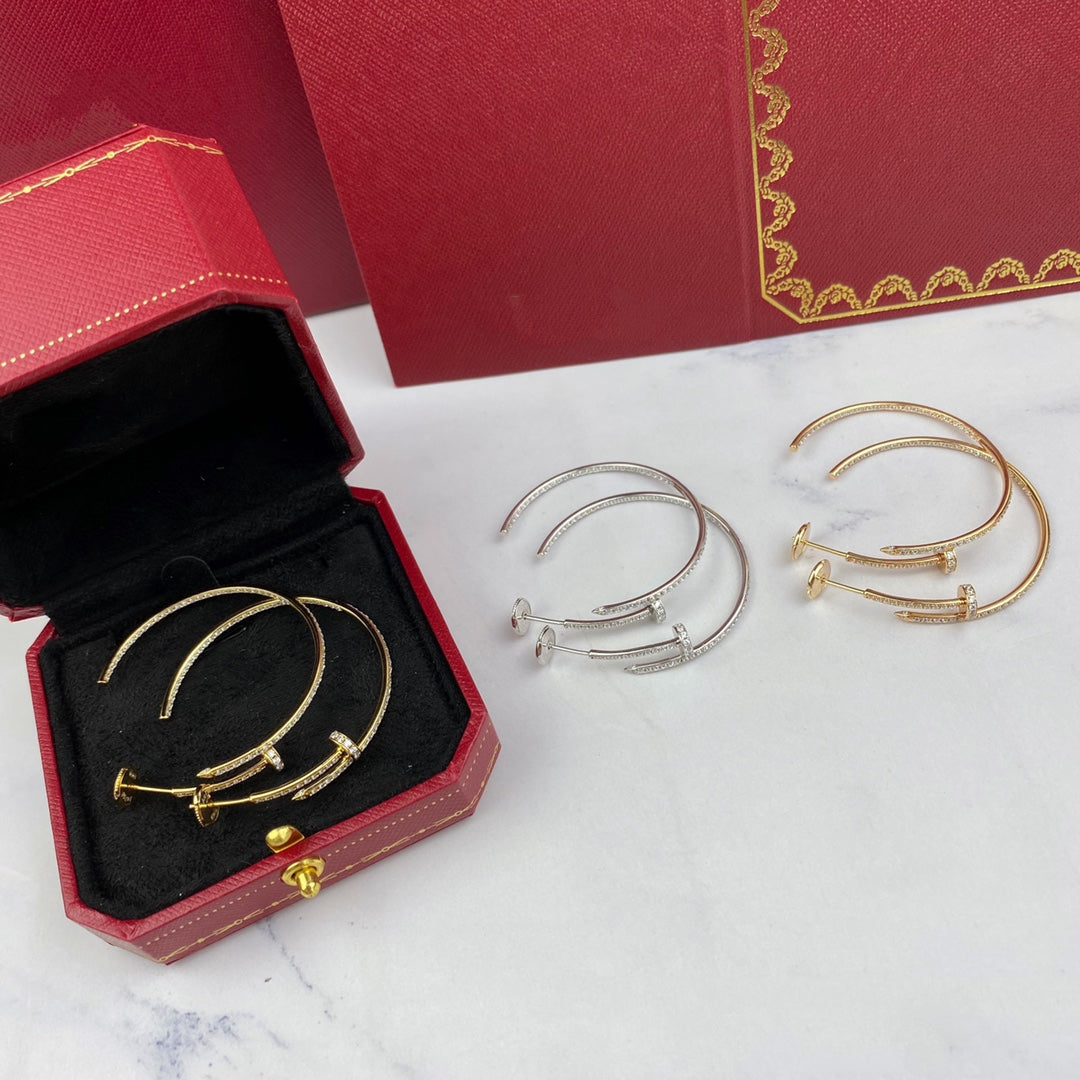 [Love's Uplift]JUSTE EARRINGS FULL DIAMONDS 1.8MM